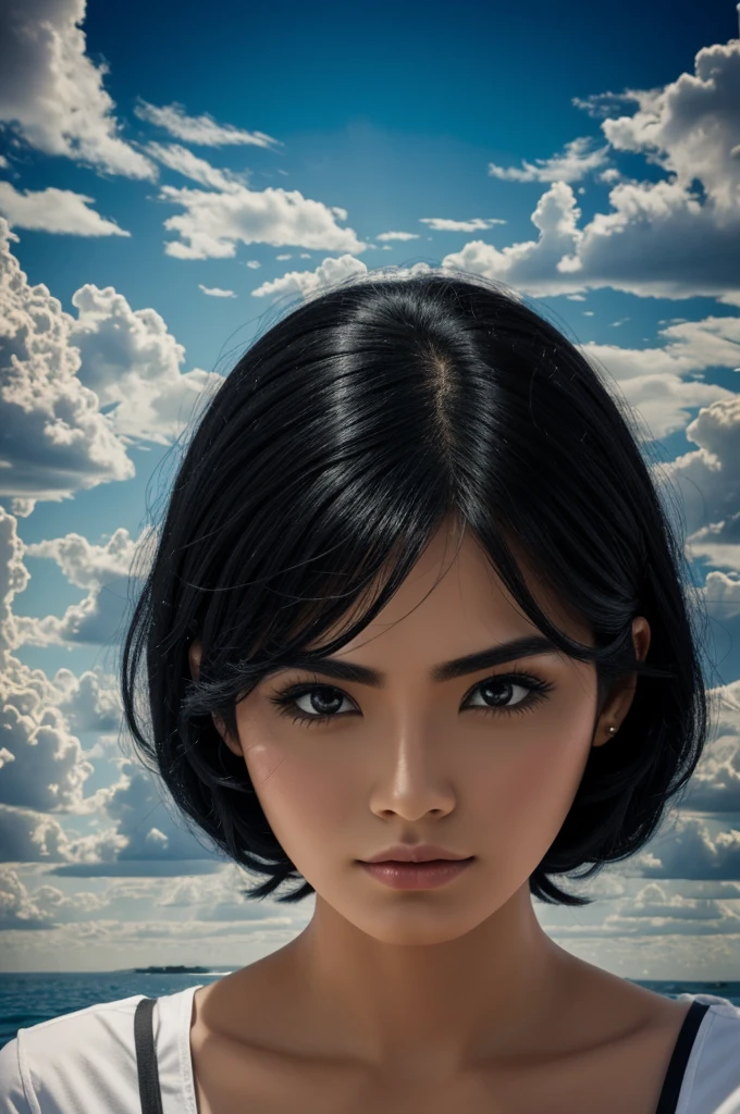 black hair, Surrealism, 8k, super detail
