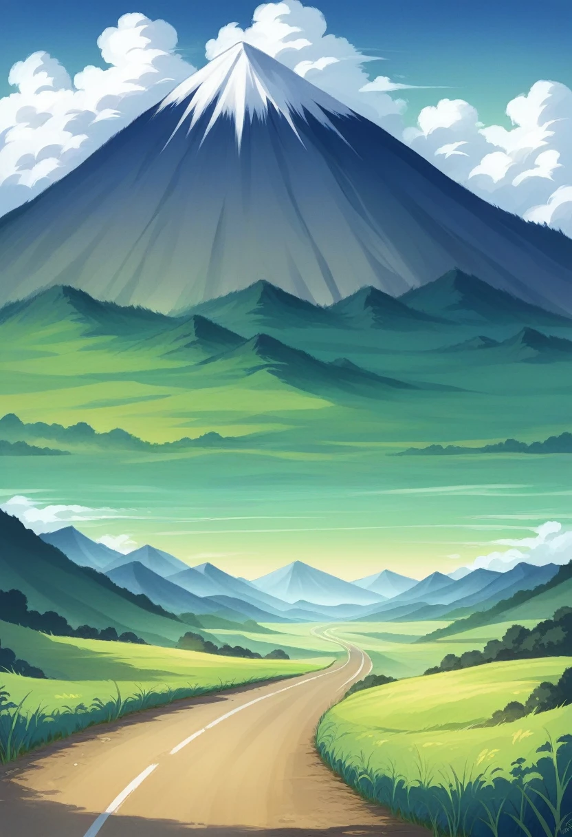 Aerial view of green fields and mountains with road, Wonderful landscape, Japanese countryside, Beautiful Landscape, Perfect scenery, The beauty of natural scenery, Fuji Mountain, Wonderful landscape, an Wonderful landscape image, Japanese Nature, Mountains in Japan, beautiful scenic landscape, epic Beautiful Landscape, The Best of Adobe Stock, Fuji Mountain on the background, Wonderful landscape in background