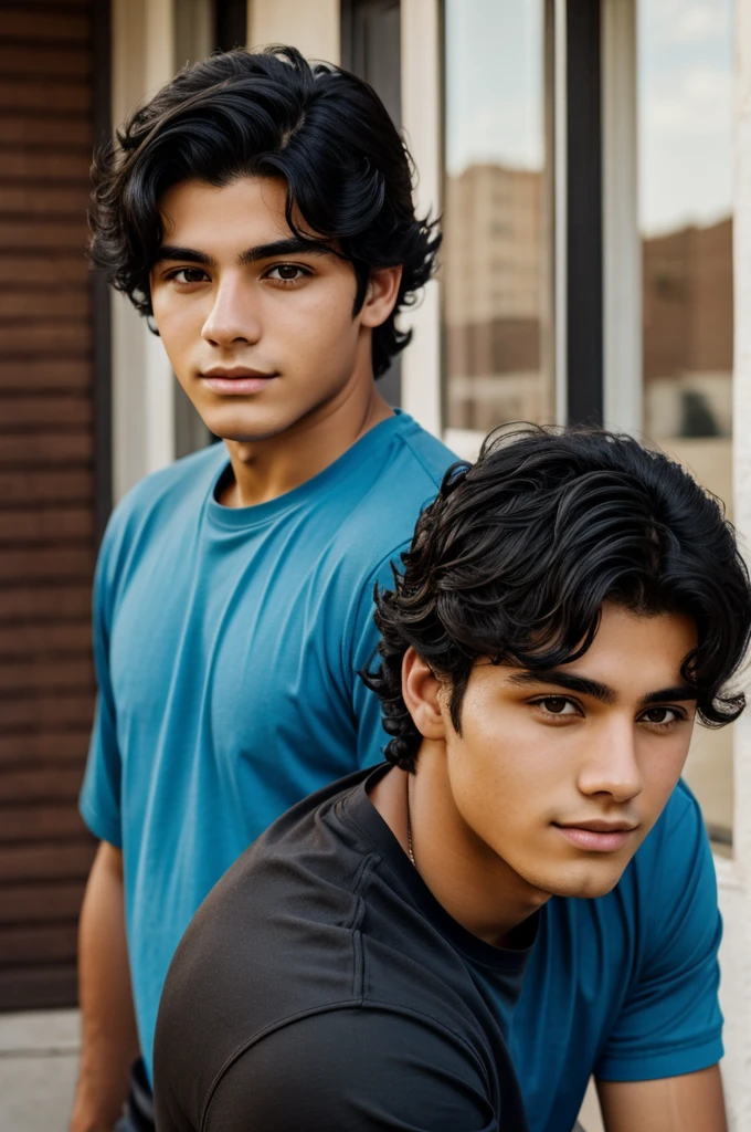 20 year old boy, Argentinian, wavy black hair, Brown eyes