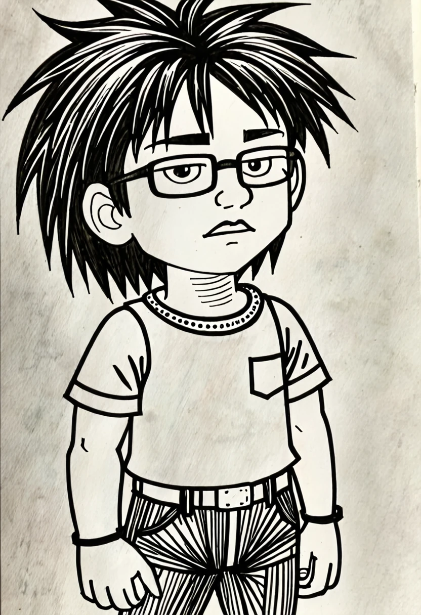 a 90's character,drawing