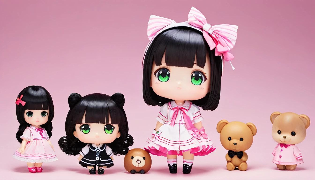 Cute Characters、Anime Style、Mob Chara、フランスdoll、pink、(Highest quality、masterpiece、High resolution、detailed)、round、One、doll、