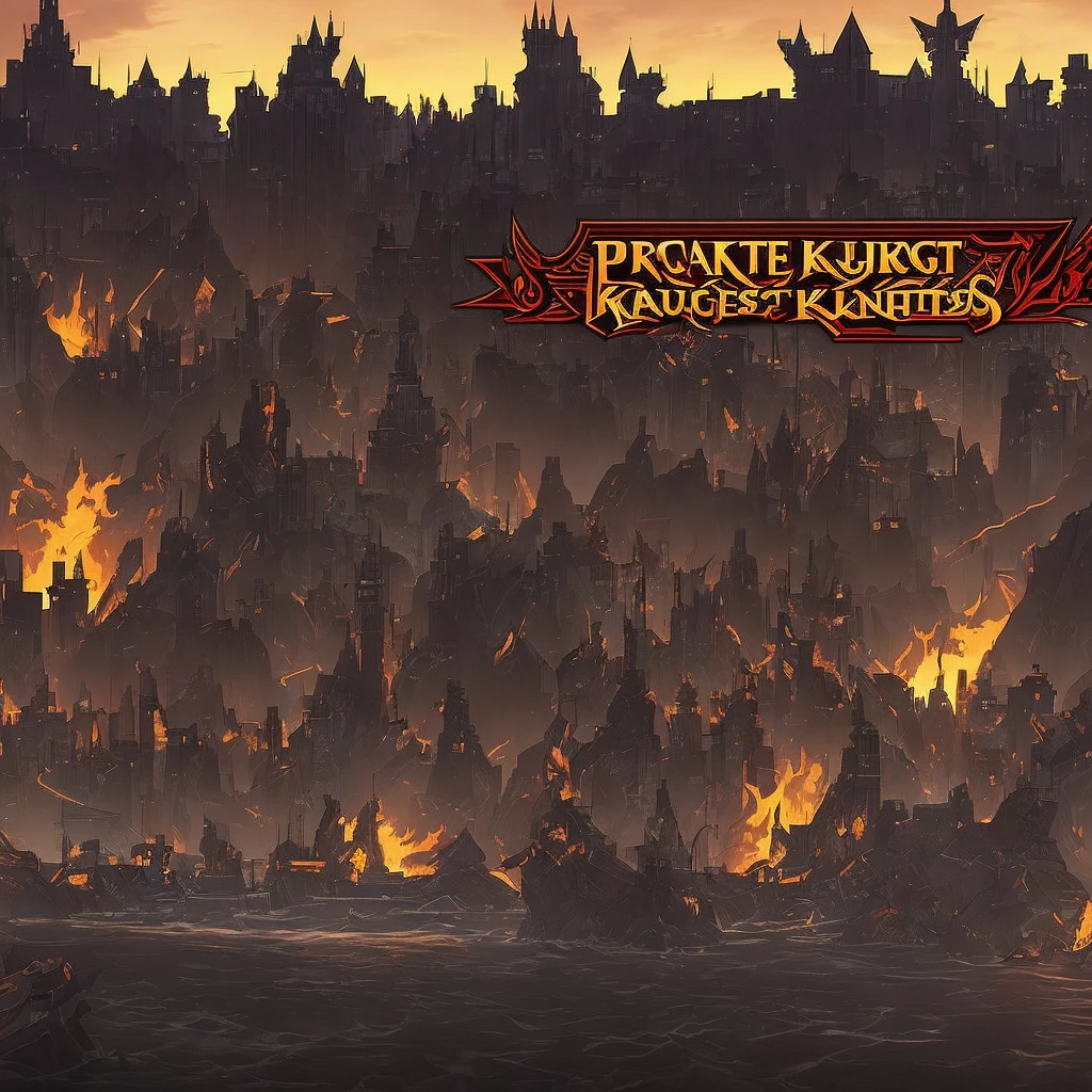 Create a 2D gaming Logo of The Darkest Knights 