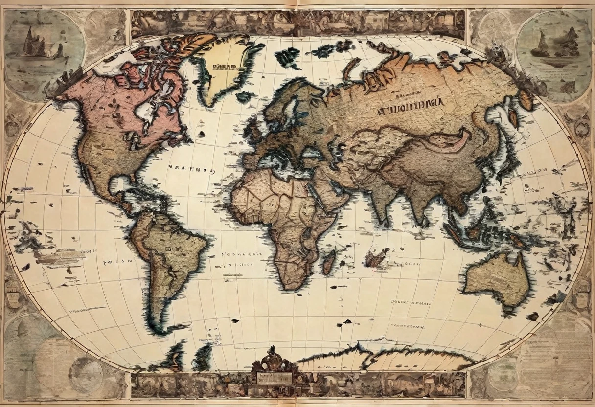 world map,modern