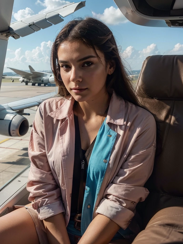 woman sitting in a plane taking a selfie with her cell phone, 🕹️ 😎 🚬, 🤬 🤮 💕 🎀, profile picture, profile picture 1024px, profile pic, 🚿🗝📝, 8k)), taken in 2 0 2 0, in the air, # oc, #oc