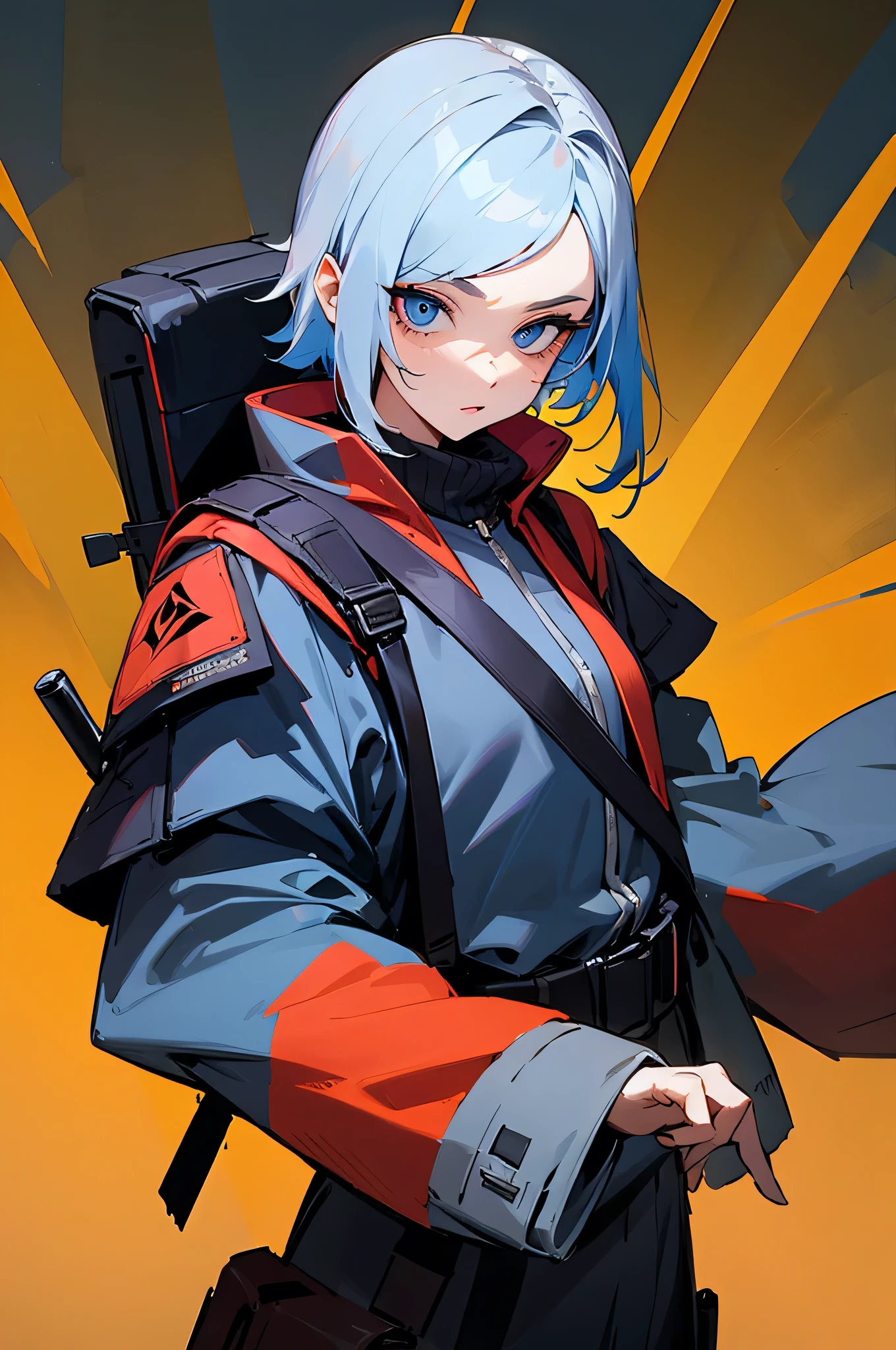 Female ,Villain background,Backpack