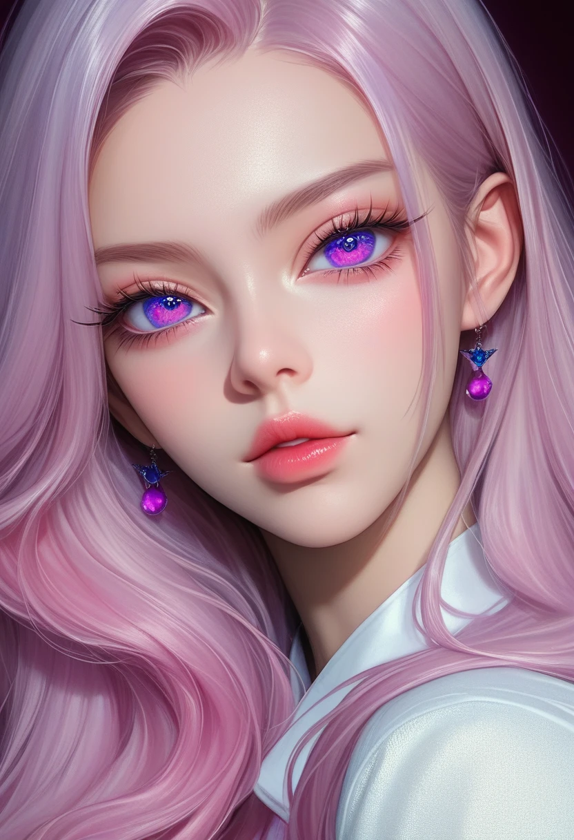 a anime girl with long hair and purple eyes, colorized photo by Rei Kamoi, trending on pixiv, remodernism, official art, ultra detailed, anime, beautiful detailed eyes, beautiful detailed lips, extremely detailed face, long eyelashes, portrait, digital painting, vibrant colors, warm lighting, cinematic composition, photorealistic, high quality, masterpiece, hyper detailed, 8k, best quality