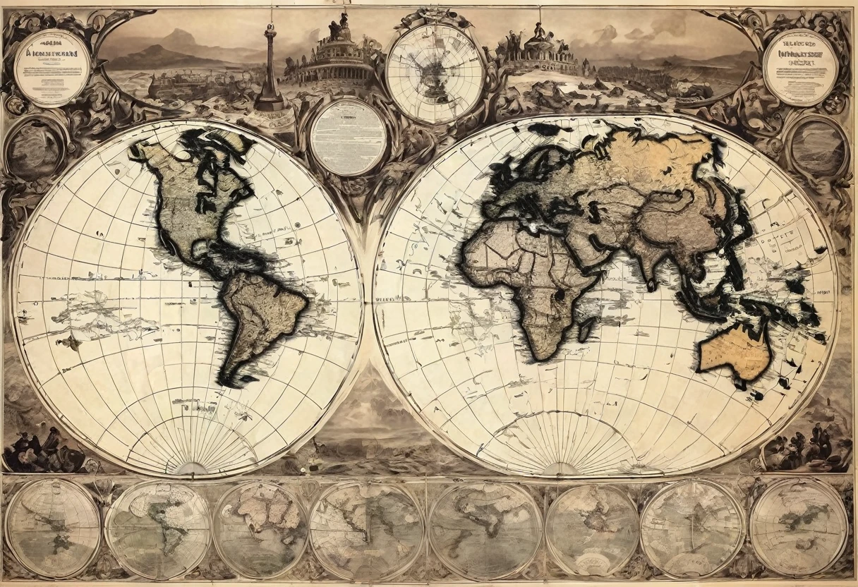 World maps often used in news programs