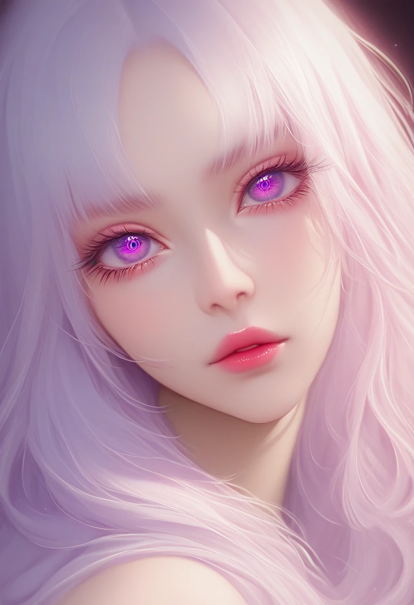 a anime girl with long hair and purple eyes, colorized photo by Rei Kamoi, trending on pixiv, remodernism, official art, ultra detailed, anime, beautiful detailed eyes, beautiful detailed lips, extremely detailed face, long eyelashes, portrait, digital painting, vibrant colors, warm lighting, cinematic composition, photorealistic, high quality, masterpiece, hyper detailed, 8k, best quality