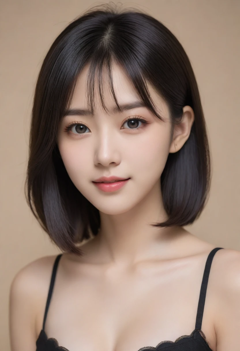8K, Ultra-high resolution, Highest quality, masterpiece, 三分割法によるphotograph,Surreal, photograph, 1 Girl, (16 years old:1.3), pretty girl, Cute face, Beautiful eyes in every detail, 細かくdetailedに,masterpiece,, One Girl:1.2, Japan Female Announcer,whole body,Young Wife,カールしたBlack Hairのゴシック女性, black eye,Pencil Skirt, Short blouse with a sweetheart neckline, Black lipstick,A carefree smile,Heal the heart,Black Hair,Looking at the audience、beauty,Long neck、Laugh a little、Please close your mouth and laugh、(((Ideal body type))),A cup small breasts :2,、Portraiture:2、Perfect Anatomy、鮮明なdetailed、detailed、Surreal、Light and shadow,Strong light 