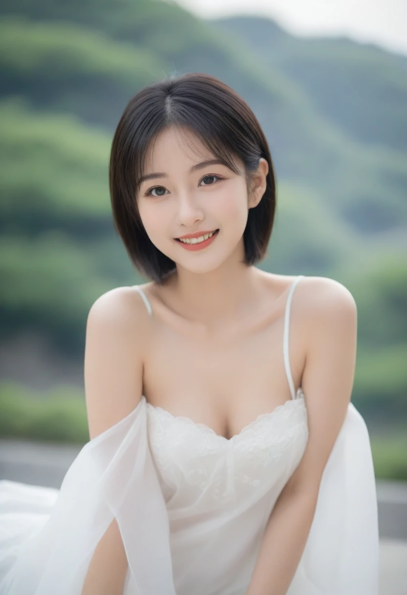 8K, Ultra-high resolution, Highest quality, masterpiece, 三分割法によるphotograph,Surreal, photograph, 1 Girl, (16 years old:1.3), pretty girl, Cute face, Beautiful eyes in every detail, 細かくdetailedに,masterpiece,, One Girl:1.2, Japan Female Announcer,whole body,Young Wife,カールしたBlack Hairのゴシック女性, black eye,Pencil Skirt, Short blouse with a sweetheart neckline, Black lipstick,A carefree smile,Heal the heart,Black Hair,Looking at the audience、beauty,Long neck、Laugh a little、Please close your mouth and laugh、(((Ideal body type))),A cup small breasts :2,、Portraiture:2、Perfect Anatomy、鮮明なdetailed、detailed、Surreal、Light and shadow,Strong light 