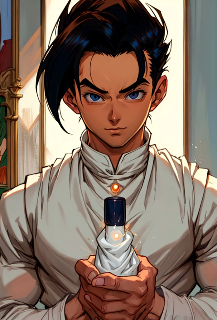 ((best qualityer)), ((work of art)), (detailded), perfect face_gohan masturbating nu