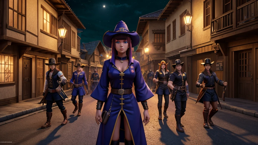 3D Anime, Bade power control in village people, people was scared,bad power samthing witches, goblins, high quality, high resolution,8k details including 
