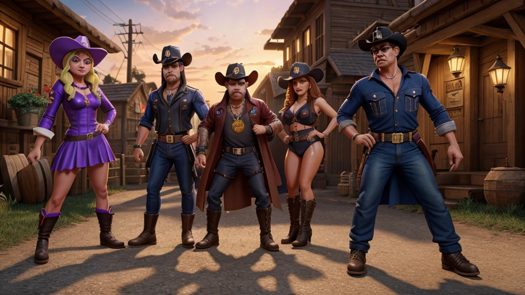 3D cartoon animation reality, Bade power control in village people, people was scared,bad power samthing witches, goblins, high quality, high resolution,8k details including 