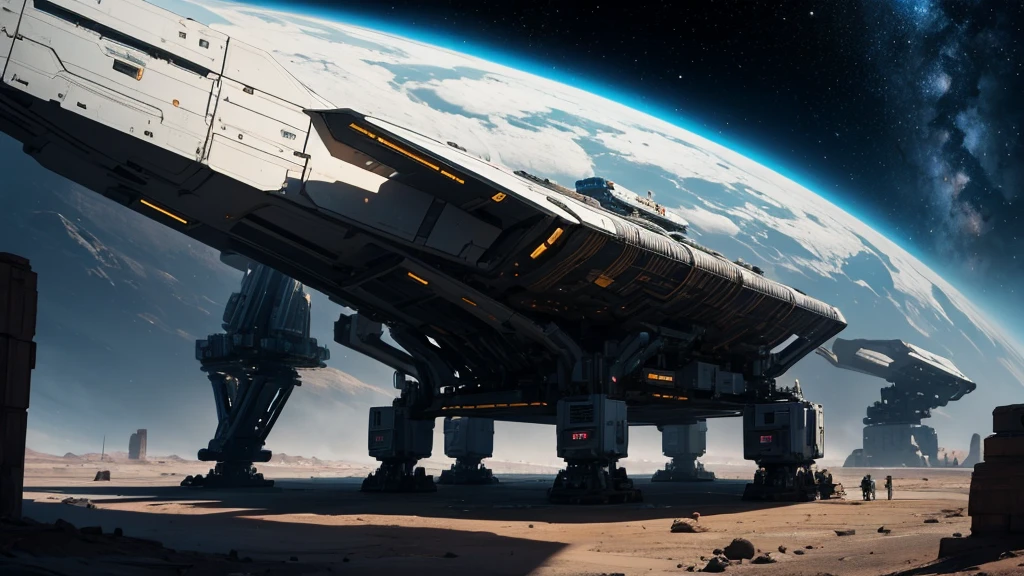 In the universe，colony，Space Engineering，Alien Engineering，Huge and magnificent，Complex and changeable，Large scenes