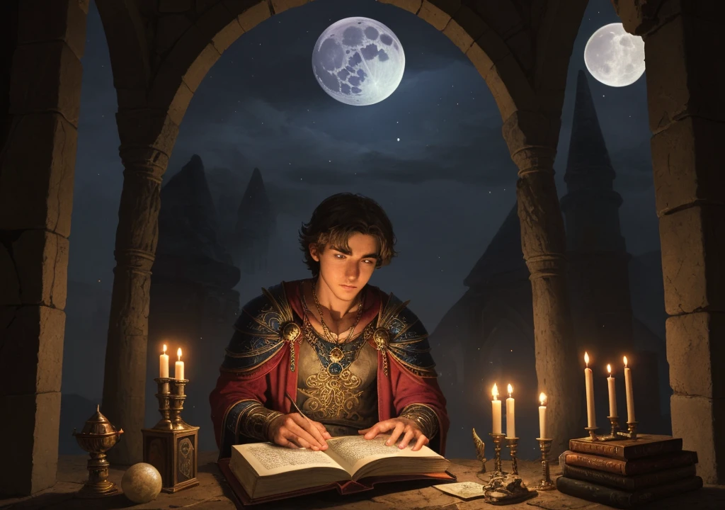 One evening, Alex came across a dusty, ancient tome titled 'Mysteries of the Moon: Transformative Spells for the Seeker.