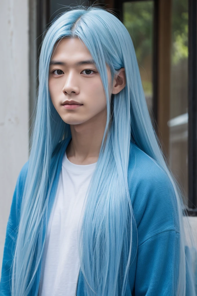 Light blue long hair boy