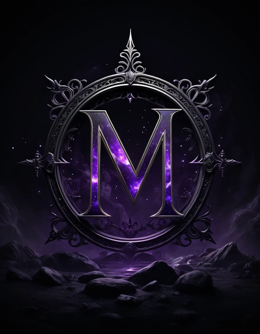 make the logo "MISTERI MALAM" in mystical, scary, unique letters. use black and purple and a white background. (8K, realistic, mystic)