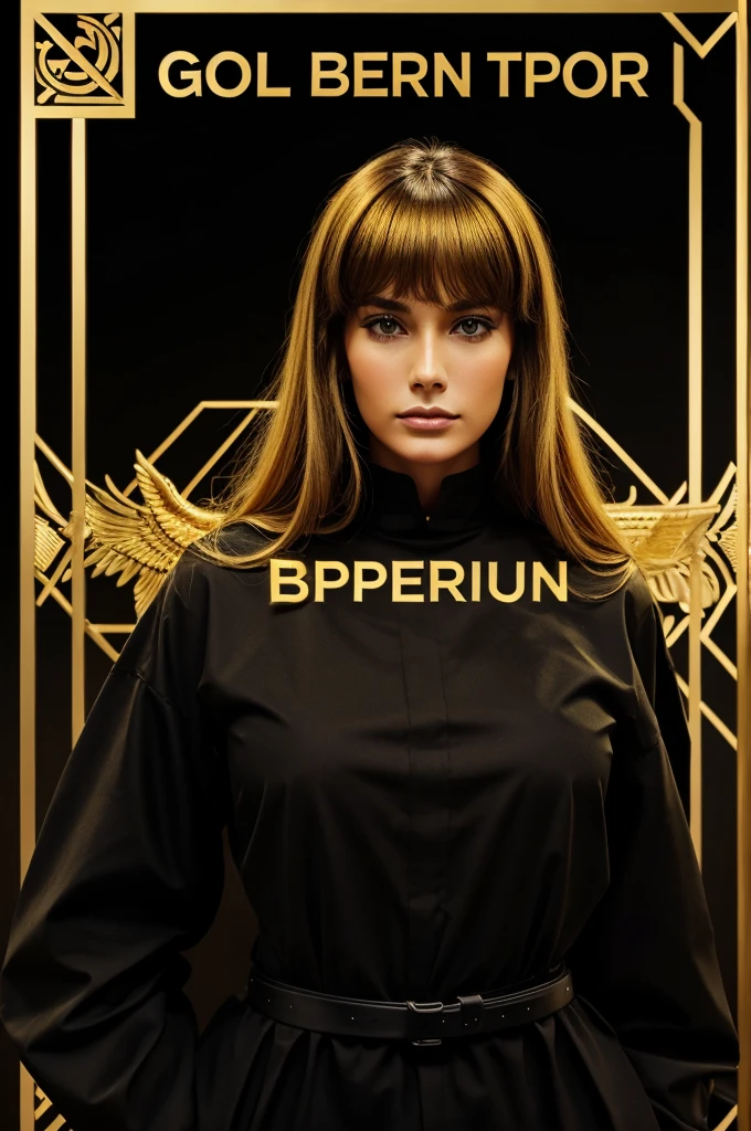 Word - "Be Imperium" golden colour & Black background colour