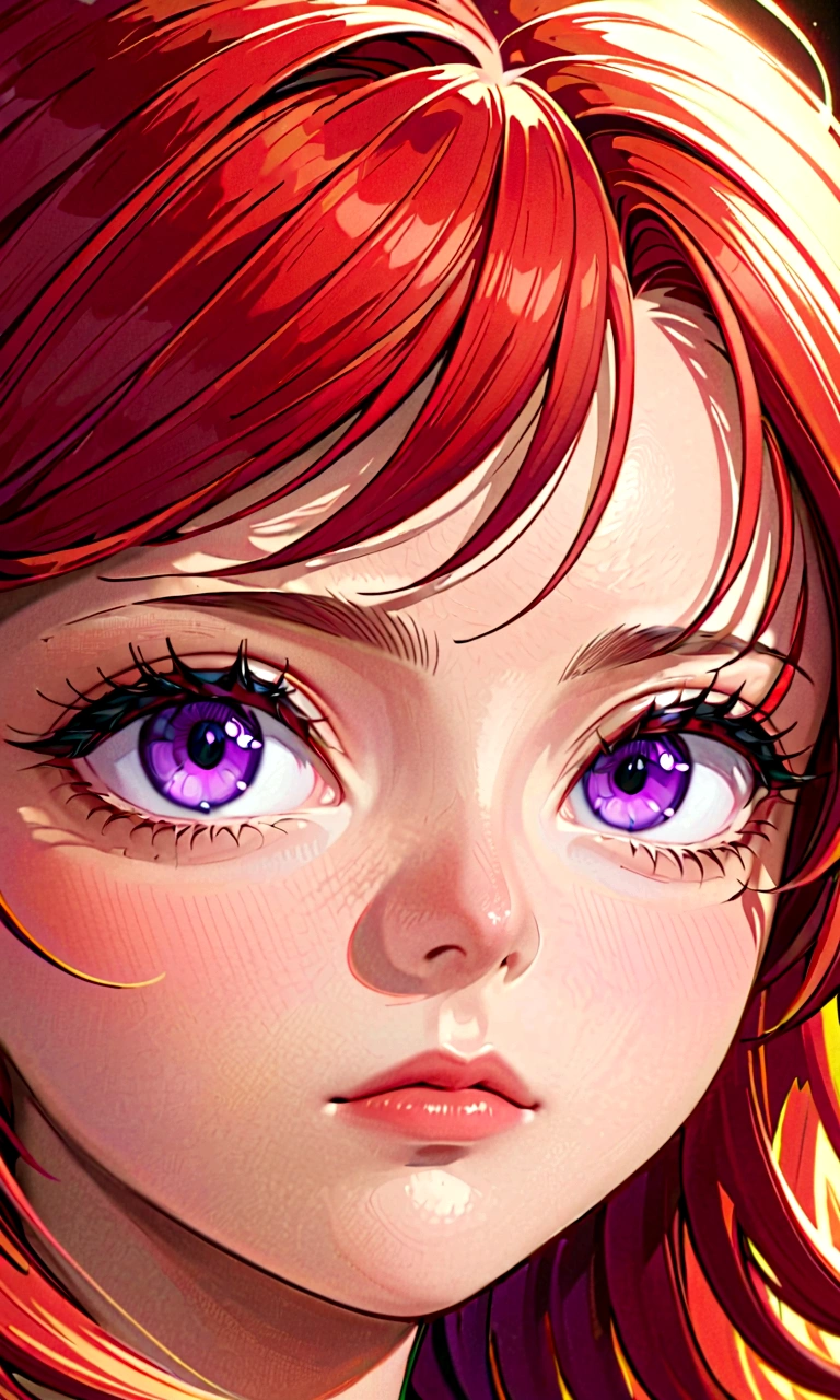a anime girl with long hair and purple eyes, colorized photo by Rei Kamoi, trending on pixiv, remodernism, official art, ultra detailed, anime, beautiful detailed eyes, beautiful detailed lips, extremely detailed face, long eyelashes, portrait, digital painting, vibrant colors, warm lighting, cinematic composition, photorealistic, high quality, masterpiece, hyper detailed, 8k, best quality