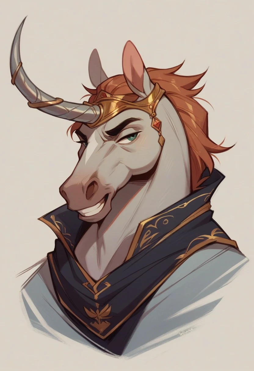King Hayam Wuruk rides a dashing white horse