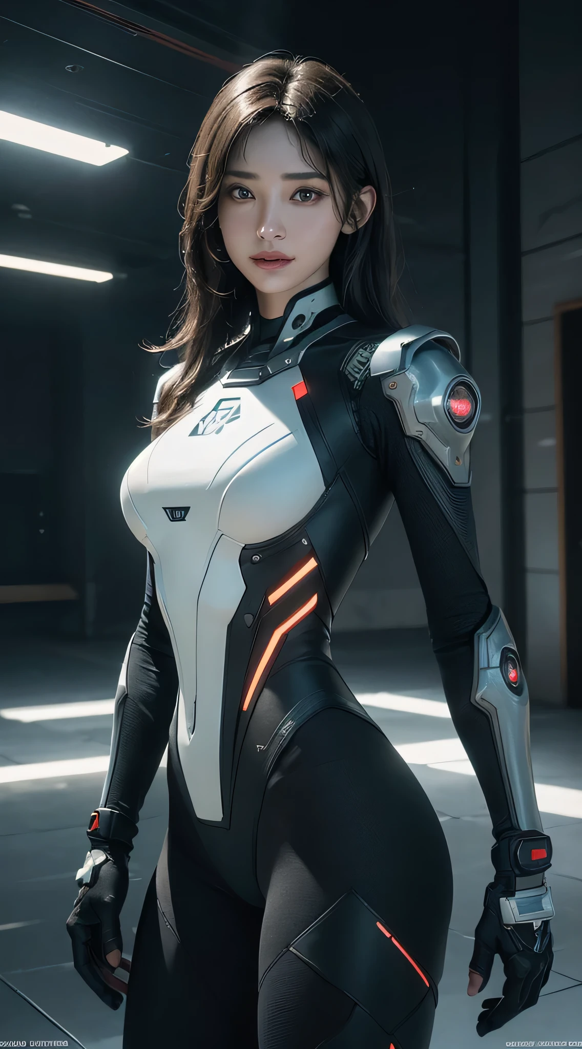 ((best quality)), ((masterpiece)), (detailed:1.4), 3d, Image of a beautiful cyberpunk woman,Human Development Report (High Dynamic Range),Ray Tracing,nvidia RTX,Super Resolution,Unreal 5,Subsurface scattering,PBR Textures,Post-Processing,Anisotropic filtering,Depth of Field,Maximum clarity and sharpness,Multi-layered textures,Albedo and Specular Maps,Surface Shading,Accurate simulation of the interaction between light and material,Perfect proportion,Octane Rendering,Two-color lighting,Large aperture,Low ISO,White Balance,Rule of Thirds,8K Native,Smiling