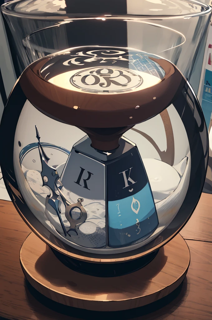 hourglass、Recharge your mind、Round icon、Monogram