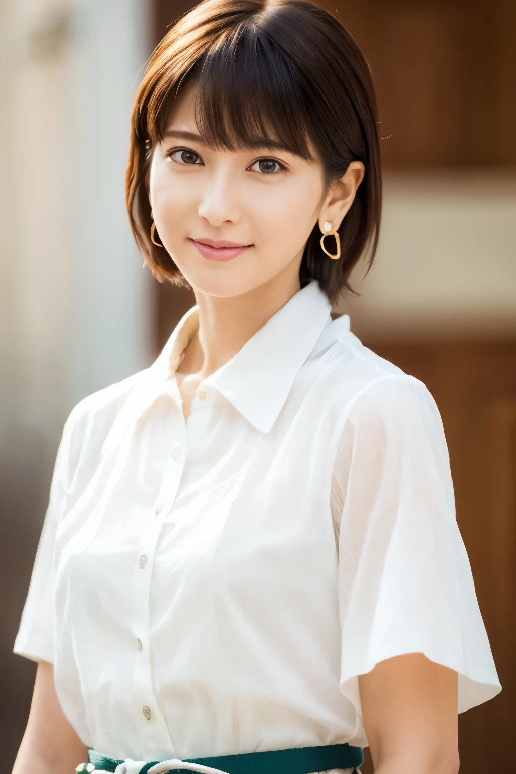 (8k, RAW photos, top quality, masterpiece: 1.2), ultra detailed, super resolution, (real photos: 1.37), portraits, high definition RAW color photos, professional photos, official art, highly detailed CG Unity 8k wallpapers, beautiful Japanese woman, {30|40} years old, highly detailed faces, Highly detailed eyes, highly detailed skin, Highly detailed nose, Highly detailed mouth, Perfect anatomy, Highly detailed background, Highly detailed clothing, One Girl, housewife, realistic body, white skin, radiant skin, slender body, very thin waist, handsome body, brown hair, {short|long} hair, (blunt bangs:1.2), cute face, slight smile, Realistic Face, outfits with a daring design, Earrings, Camera Gaze, Cowboy Shot, Standing Figure, Dynamic Lighting,