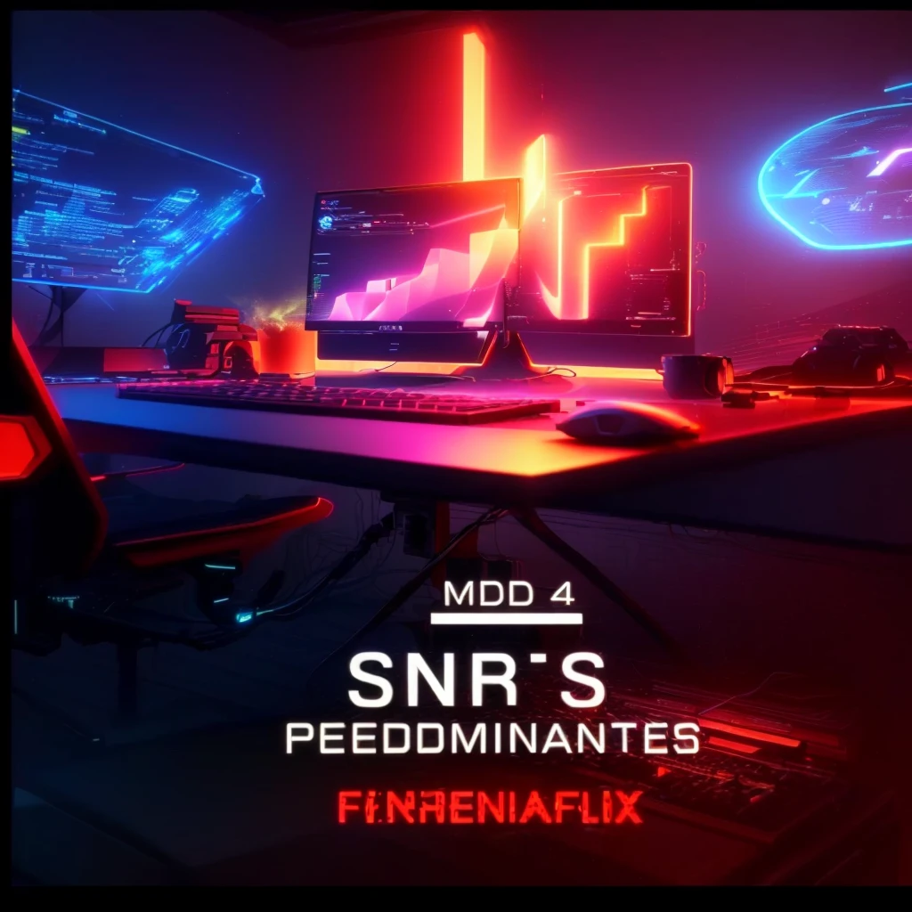 a close-up of a computer monitor on a table with a neon background, shadow of mood, redshift vibrations, smooth background, synthetic wave background, smooth in _ o fundo, soft noise 4k, 🔥 😎 🕹️ 👀 :2, beeple-style hybrid mix, Graphics mods, cinema4d render, cinema 4 d render