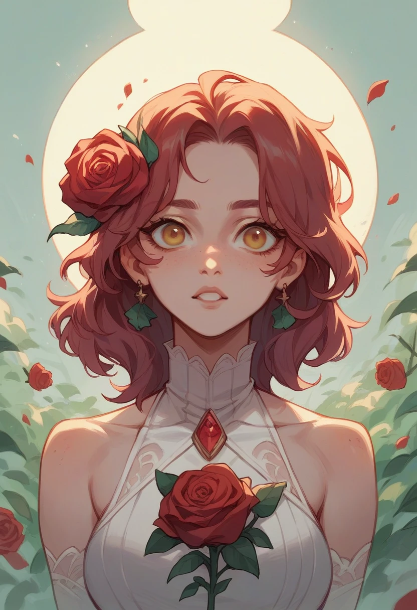 red rose made of apples