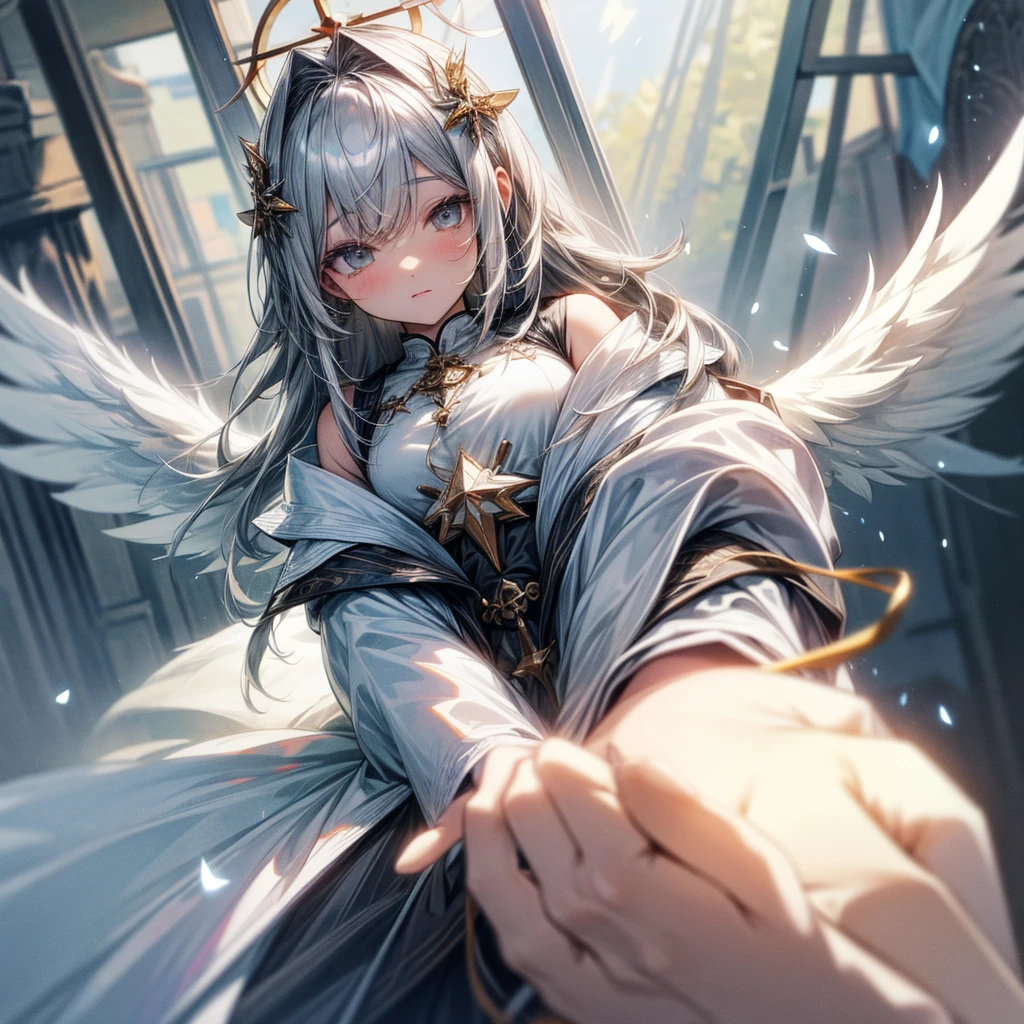 angel, big nails, Angry,and long hair