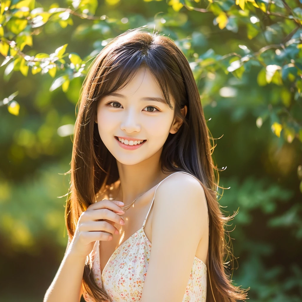 (8K、highest quality、masterpiece:1.2)、(realistic、フォトrealistic:1.37)、Super detailed、1 girl、Beautiful woman、cute、alone、(lazy smile:1.15)、(closed your mouth)、beautiful eyes、(length:1.2)、Upper body、