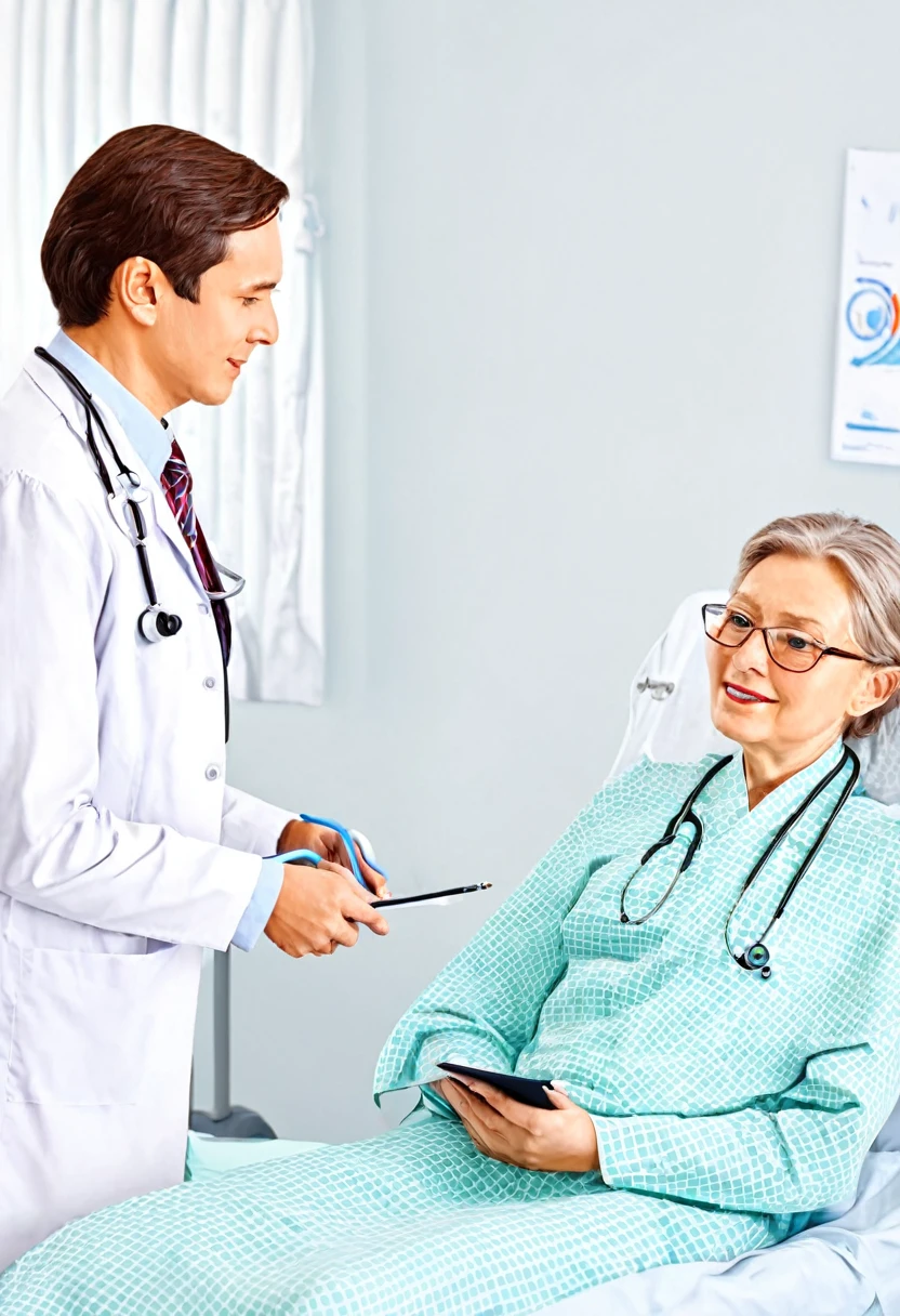 doctor checks patient illustration