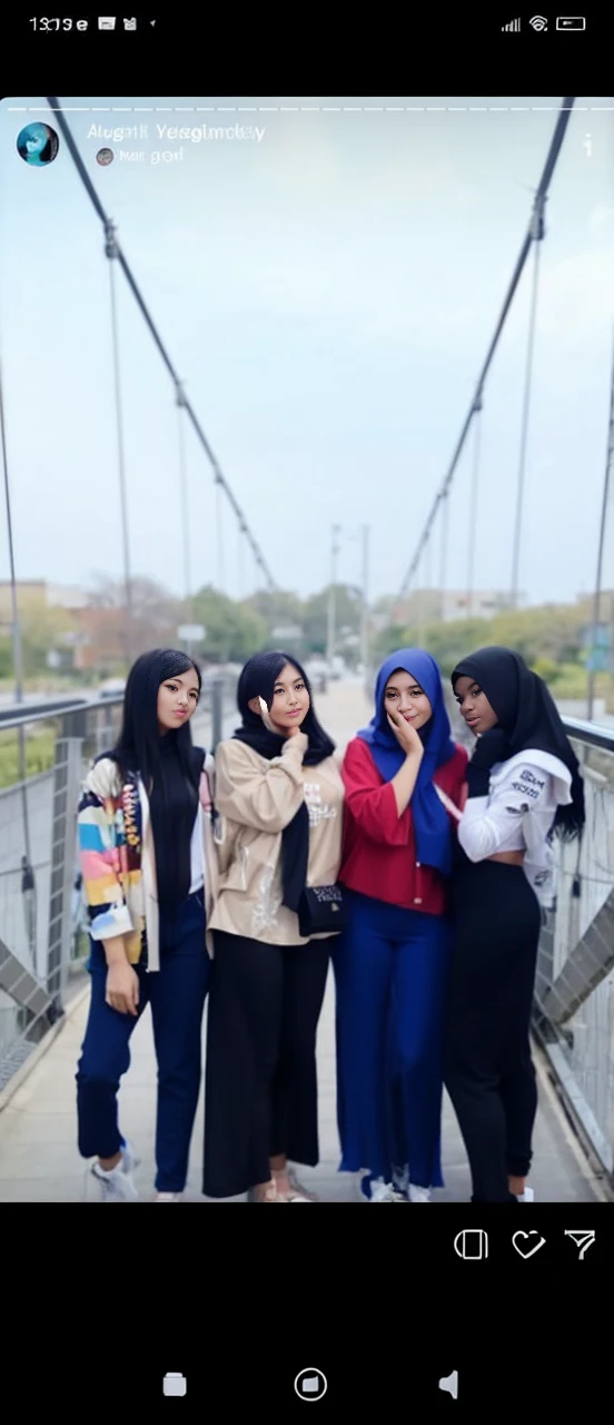 {{Teenage female, malay, group of malay bully girls, many girls}}, looking at viewer, hazel eyes, extremely detailed, lilac hijab, yellow hijab, red hijab, black hijab, pink bra, bully, mean girl, tough girl, malay schoolgirl, matching outfits, bruises, scars, happy, best quality, high quality, extremely detailed face, full body