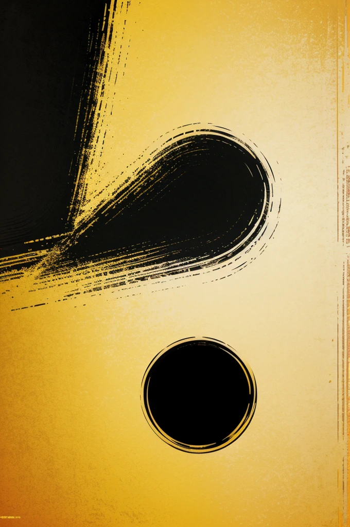 retro vintage 1970's vector graphic background, masterpiece, some bright brush strokes, high quality, simple design with smooth gradients, some grunge texture, subtle color variations, yellow as main color and some black brush strokes