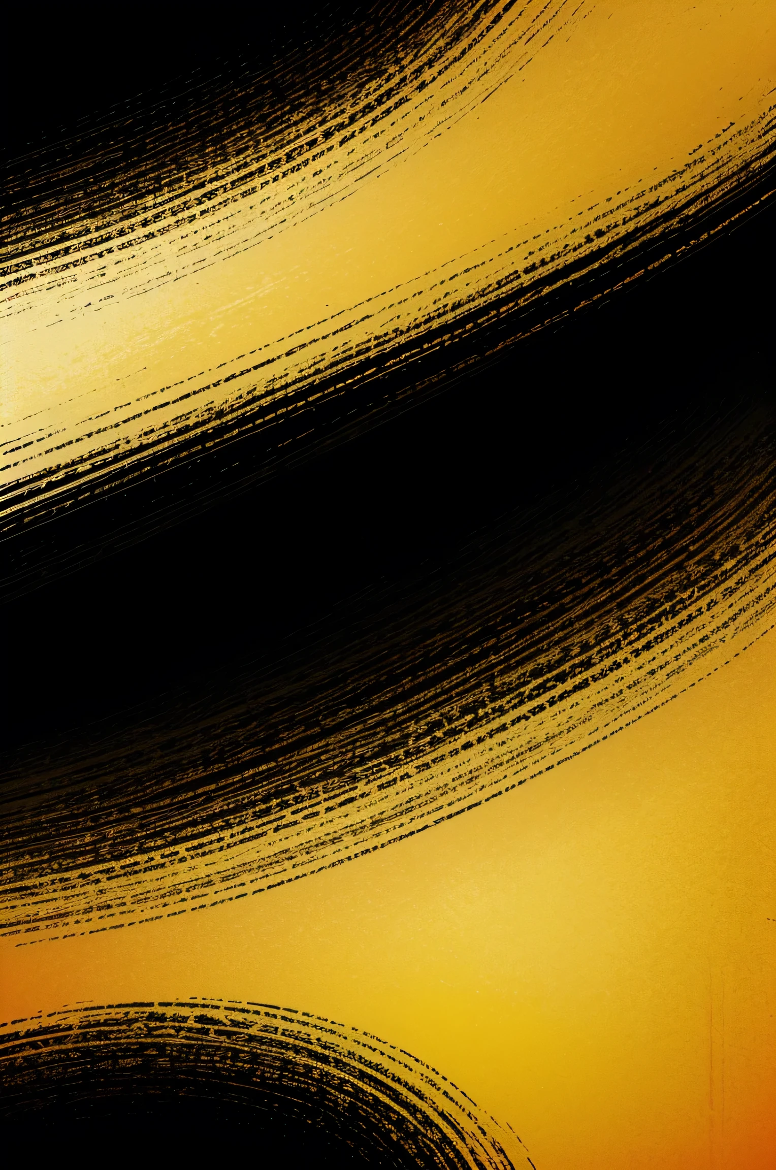 retro vintage 1970's vector graphic background, masterpiece, some bright brush strokes, high quality, simple design with smooth gradients, some grunge texture, subtle color variations, yellow as main color and some black brush strokes