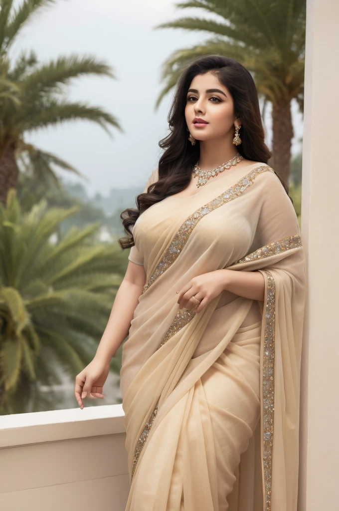 1 Heavenly beautiful and goddess beauty cute and sweet looking face Arabian woman in rainy day, Heavenly beautiful Overweight, Heavenly beautiful Extremely fat, Heavenly beautiful and attractive Chubby figure , Heavenly beautiful looking and eye catching luxury style saree , reaching out, Heavenly beautiful Arabian woman, 16k, High resolution, masterpiece, highest quality, fine skin, outside view, Realistic Photograph