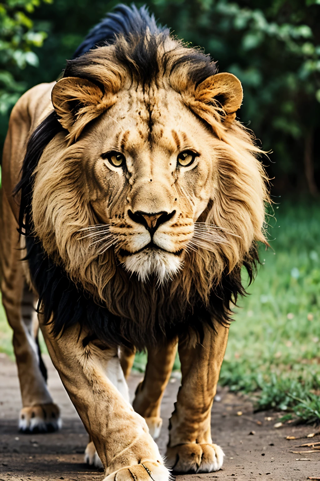 Cat hunt lion