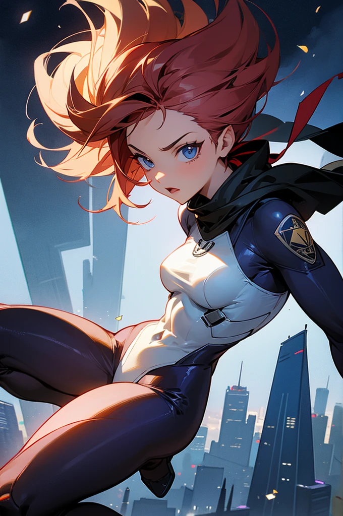 Female ,Hero, City background