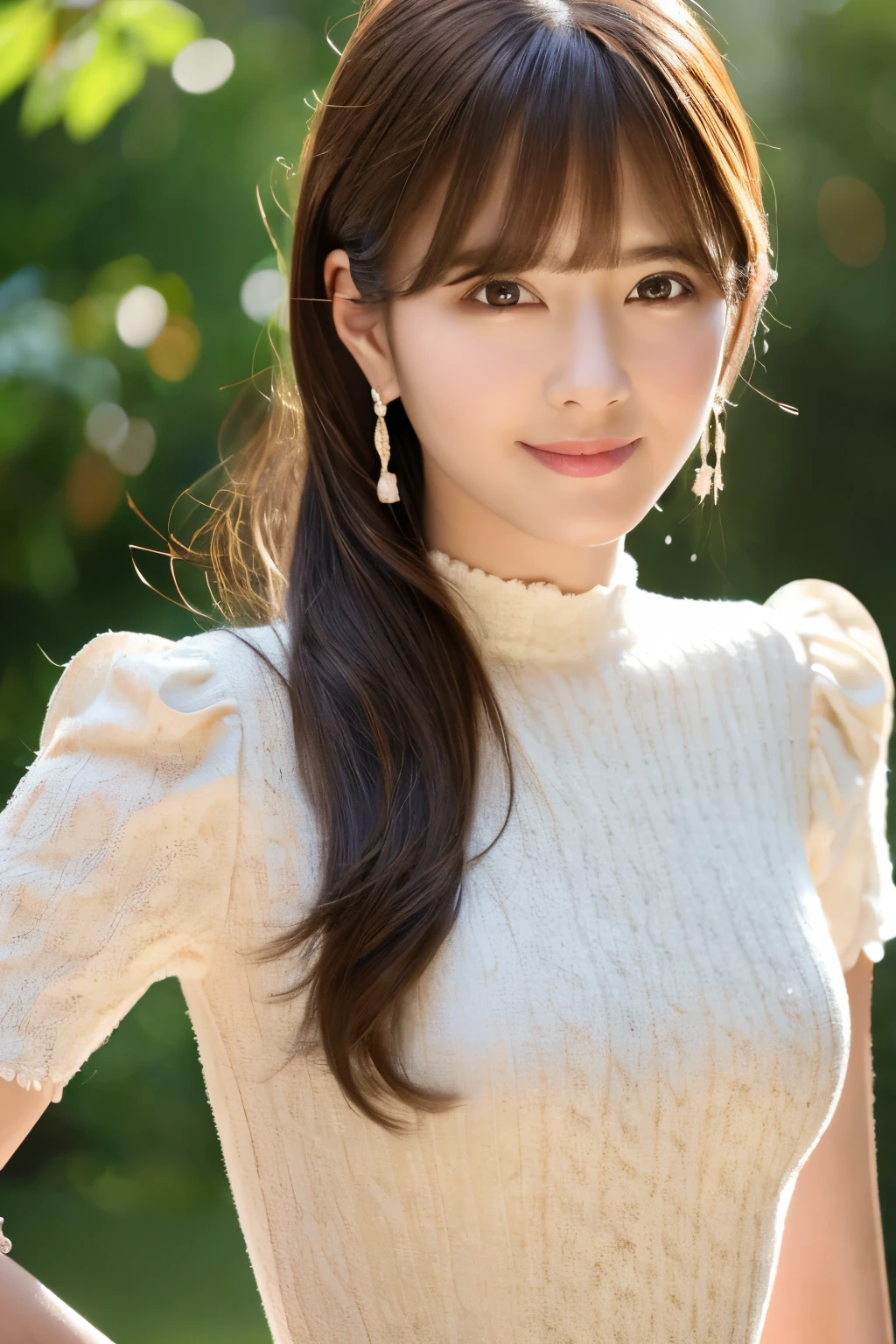 (8k, RAW photos, top quality, masterpiece: 1.2), ultra detailed, super resolution, (real photos: 1.37), portraits, high definition RAW color photos, professional photos, official art, highly detailed CG Unity 8k wallpapers, beautiful Japanese woman, {30|40} years old, highly detailed faces, Highly detailed eyes, highly detailed skin, Highly detailed nose, Highly detailed mouth, Perfect anatomy, Highly detailed background, Highly detailed clothing, One Girl, housewife, realistic body, white skin, radiant skin, slender body, very thin waist, handsome body, brown hair, {short|long} hair, (blunt bangs:1.2), cute face, slight smile, Realistic Face, outfits with a daring design, Earrings, Camera Gaze, Cowboy Shot, Standing Figure, Dynamic Lighting,