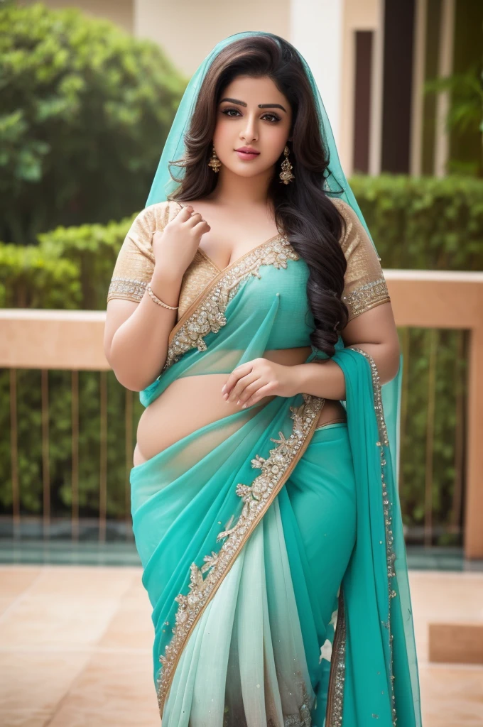 1 Heavenly beautiful and goddess beauty cute and sweet looking face Arabian woman in rainy day, Heavenly beautiful Overweight, Heavenly beautiful Extremely fat, Heavenly beautiful and attractive Chubby figure , Heavenly beautiful looking and eye catching luxury style saree , reaching out, Heavenly beautiful Arabian woman, 16k, High resolution, masterpiece, highest quality, fine skin, outside view, Realistic Photograph