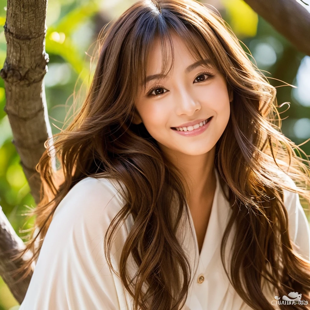 muka: soft strokes, with a warm smile and big, expressive eyes.hairs: Reddish browns, long and soft waves, reminiscent of the red panda&#39;s fur.Accessories: Indian traditional jewelry, like earrings, bindis e pulseiras, with red and gold accents.
Skinned:tanned