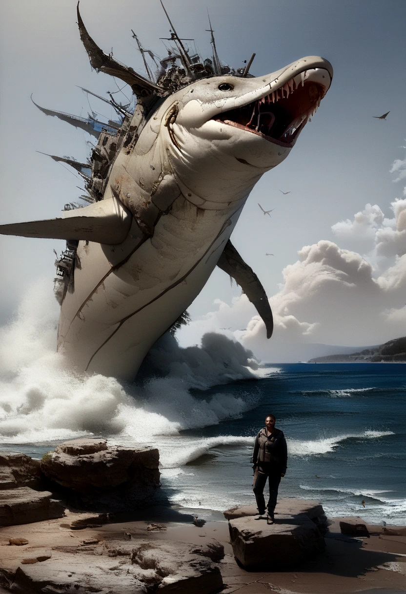 (Best Quality,4k,8k,high:1.2),ultra realistic,(realist,fotorrealist:1.37) leviathan, ocean
