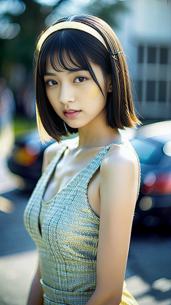 Browsing Caution、Japanese、Face in the 20s、Idol's face、Cute face、Gray business suit、Mini skirt suit, Similar breasts'It's about to burst、Super bursting chest、thin、thin waist、One Girl、8K、Best image qualityUltra high resolution(Photorealistic)、Masterpiece symmetrical high resolution RAW color professional close-up photo 、(High resolution face:1.1)(Cleavage:1.2)、Japanese face、Blurred Background、thinピンク色のリップ、Good lighting、Gal Makeup、Flashy makeup、thin pink lips、Moisturized lips、Heavy makeup、Wavy Hair、Long Hair、Silver Hair、Silver Hair with asymmetrical bangs、double eyelid、Sunburned skin、Japanese face、Brown Skin、Gal-style long necklace、Gal style bracelet、Gal Accessories、Fancy earrings、Body Piercing、whole body、Laughter、By the pool、Resort、Brown Skin、Black gal、Sexy pose、Naughty pose、Chest Focus、whole bodyエスビアン、Beautiful breasts、Big Breasts