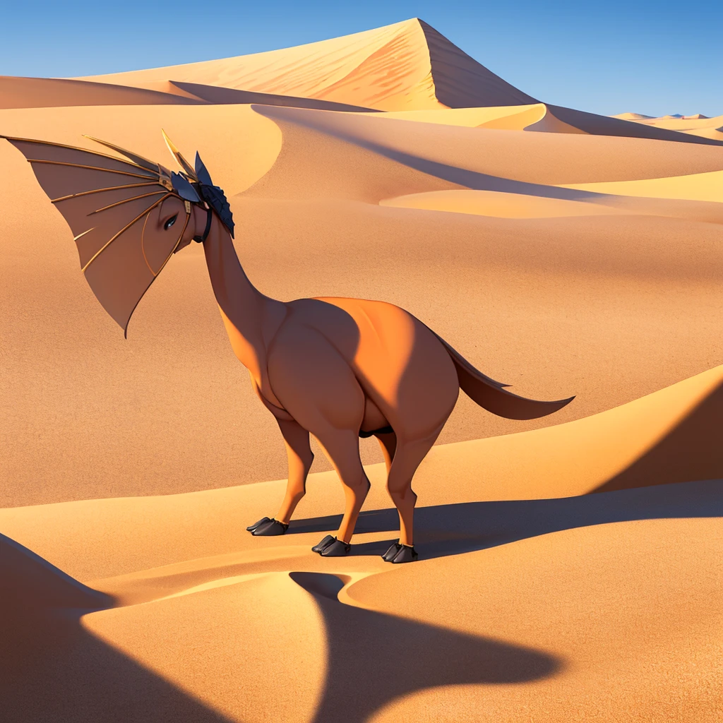 ((((No humans))))、desert, inattention, blue sky, high quality