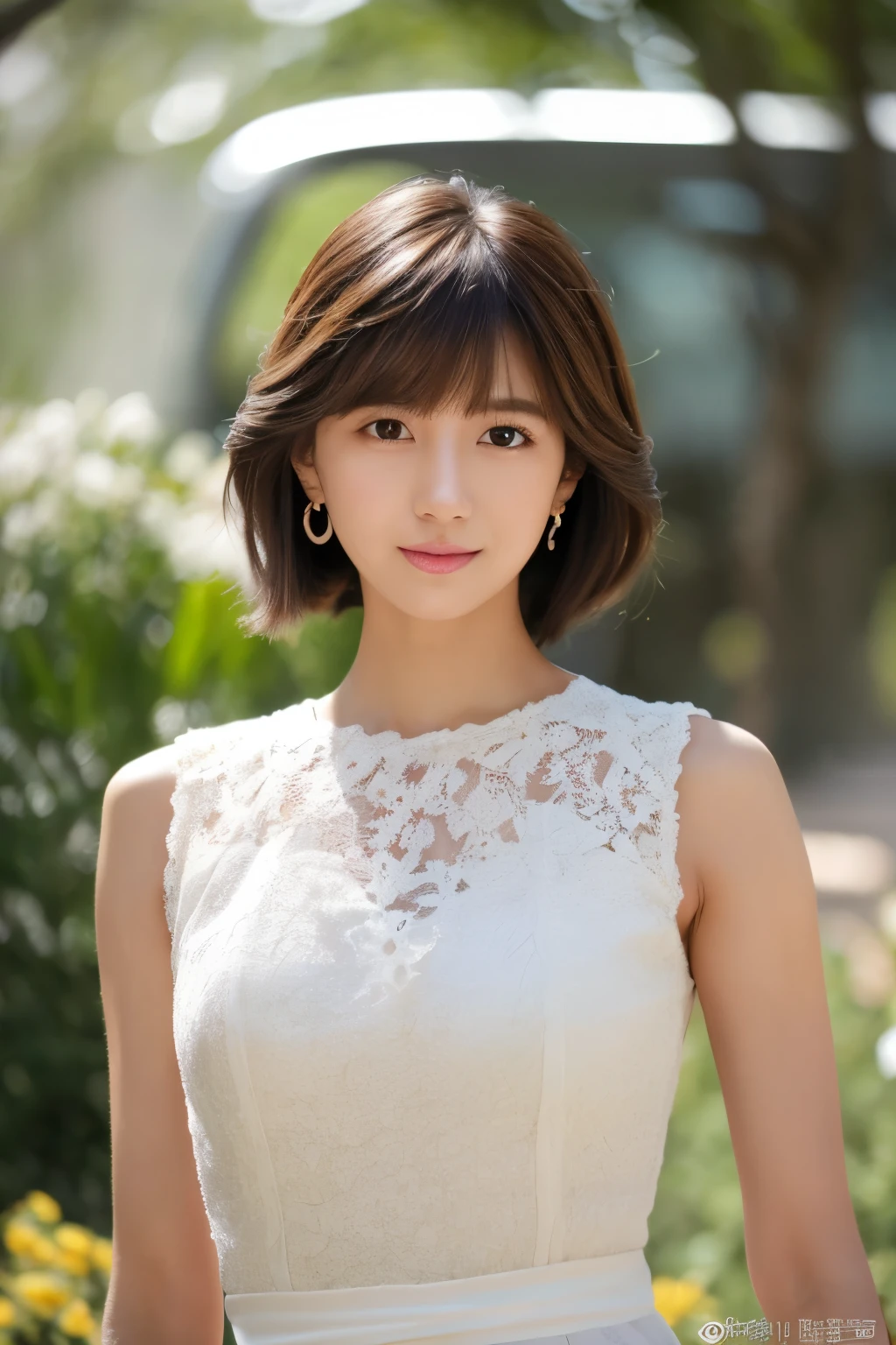 highest quality, Very detailed, masterpiece, 1 person,woman,(((完璧なwomanの体))),Very beautiful face, Very beautiful body,Gentle expression, Very beautiful eyes,(Perfect Makeup:1.1),Fashion Model,Short Bob,Curly Hair,Shaggy Hair,Candy-colored hair:1.3, Very thin body,Smart Abs, Chiffon blouse,A kind smile,Upper body portrait,(White background), (Shiny skin),(Earrings),