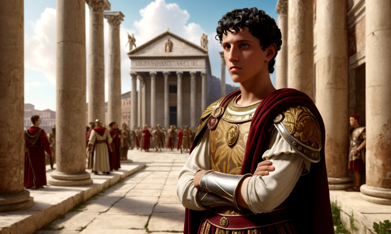 adopted son of Caesar Octavian, he is wearing his iconic clothes renaissance image