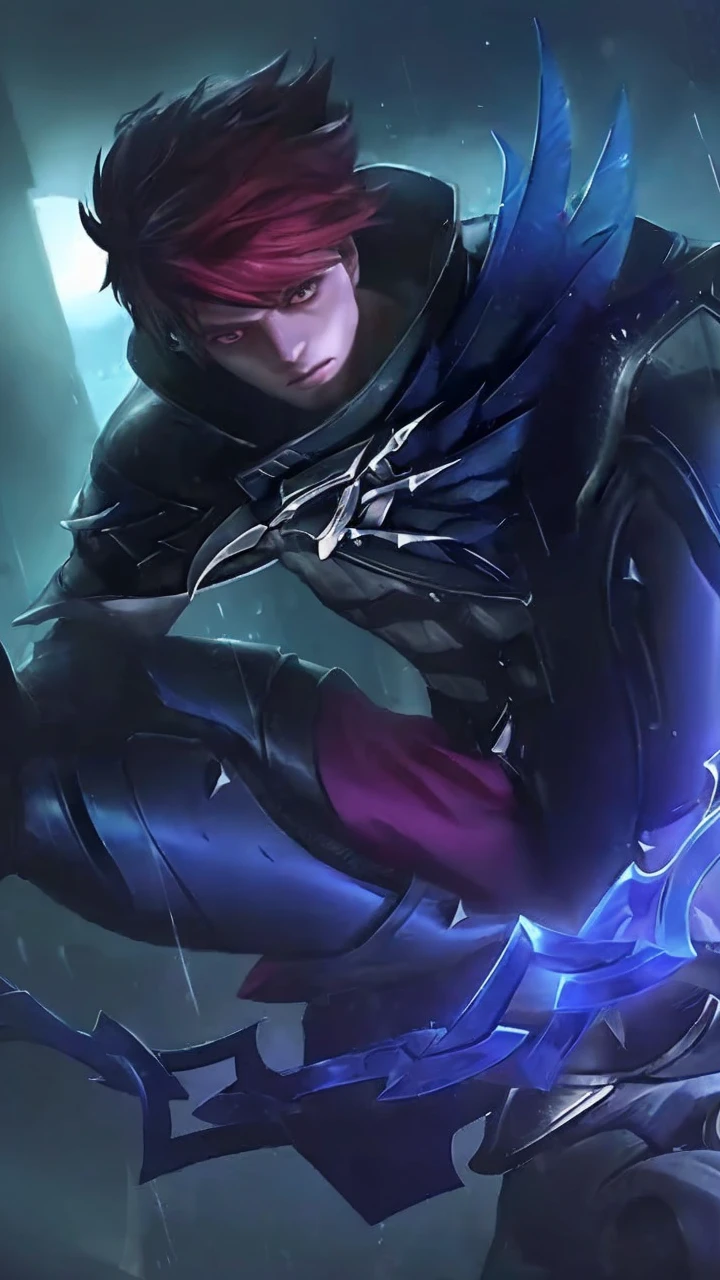 (absurdres, highres, ultra detailed, HDR), masterpiece, best quality, Android Game Character , short hair, handsome boy, anime eyes, Mobile Legends Hero, detailed scebe, detailed character