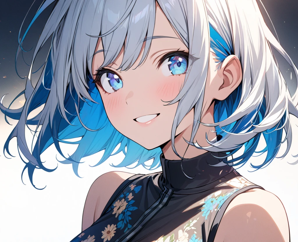 Fist pump while jumping　　blue sky　　Anime Style　high quality　detailed　smile　Whole body