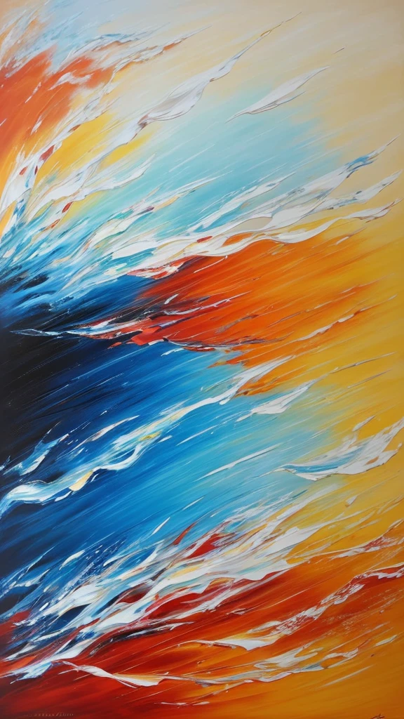An abstract oil painting showing a sense of fluidity,The picture has delicate liquid effects and gradient colors。Paint flows on canvas,Formed a unique art form,The overall atmosphere is full of dynamism and modernity。