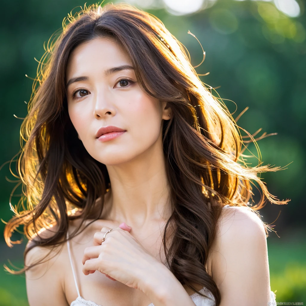 Beautiful mature woman with wavy long hair,Sexy Mature, Ultra-high resolution,(Realistic:1.4), ((Highest quality)), ((masterpiece)), (be familiar with),